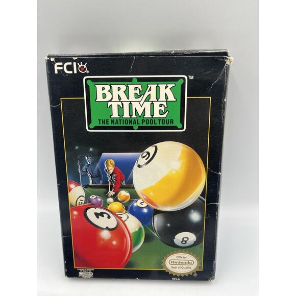 Break Time: The National Pool Tour (Nintendo, 1993) NES CIB COMPLETE - Picture 6 of 16